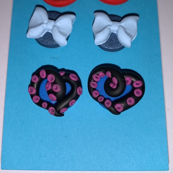 Little Mermaid Inspired Earring Set, Handmade, NWT - Picture 4 of 7